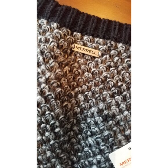 Merrell Chesham Infinity  Scarf  Ladies Black / Gray / White Knit  New /Tag - Picture 4 of 6
